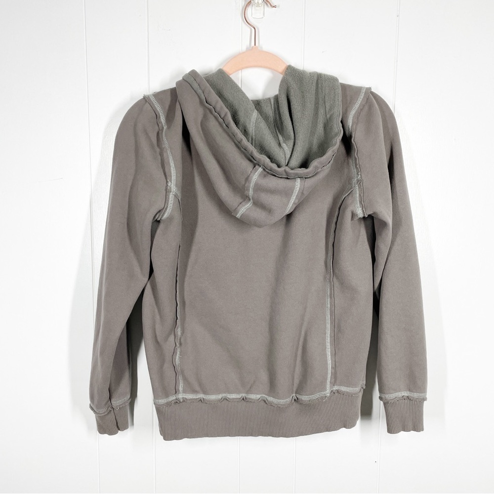 Life is Good Floral Full Zip Gray Long Sleeve Hoodie Size Extra Small - Picture 2 of 7